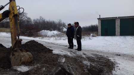 Порыв воды на южной группе города Тореза