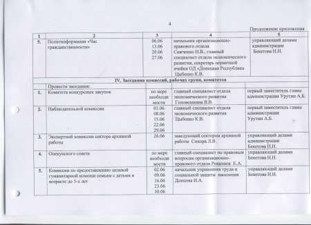 Об утверждении плана работы администрации города на июнь 2017 года